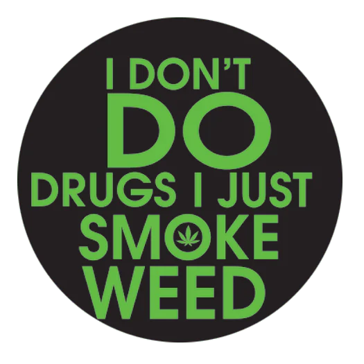 1.25" Button WEED I Just Smoke Weed