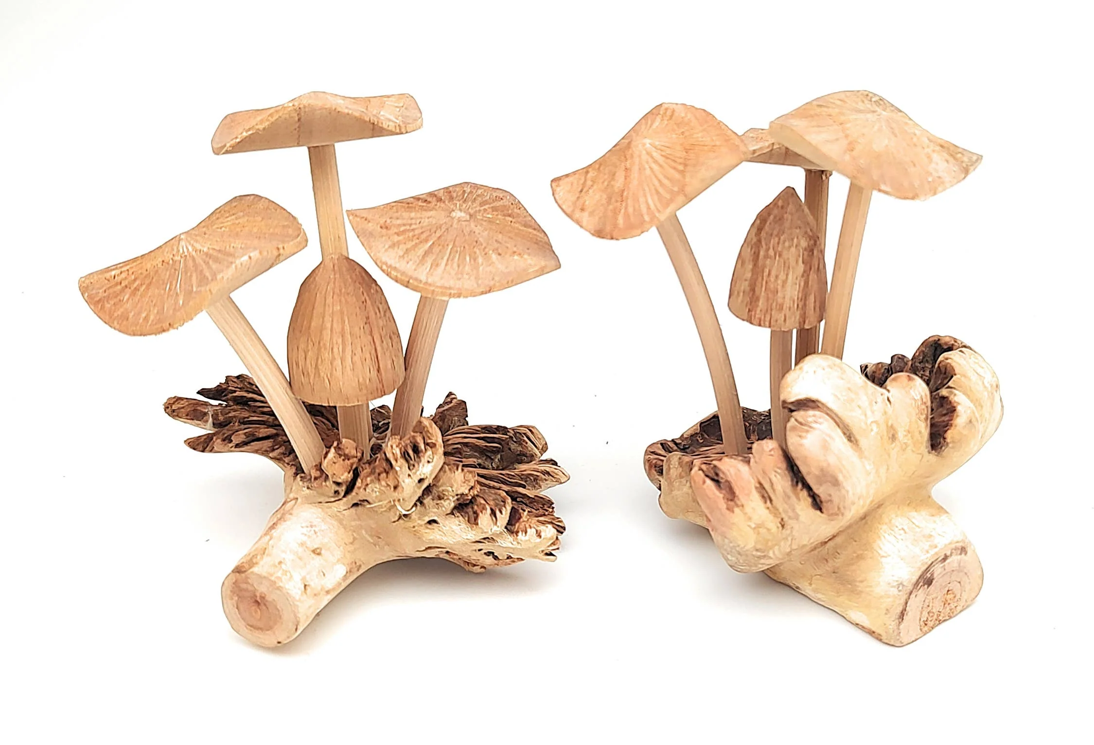 A Lost Art - Hand Carved Extra Small Wooden Mushroom - Image 5
