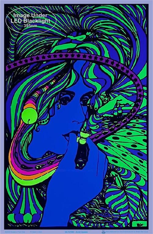 Acid Queen Flocked Blacklight Poster - Image 2