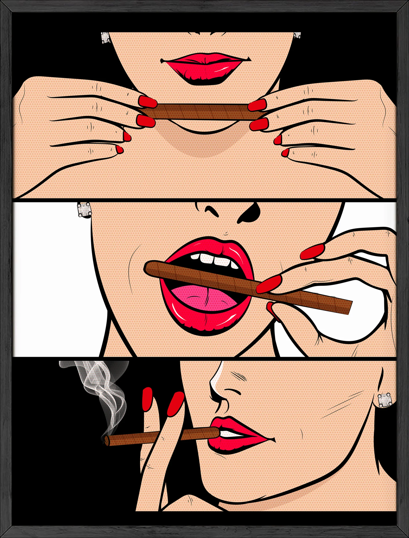 Black Rolling Pop Art