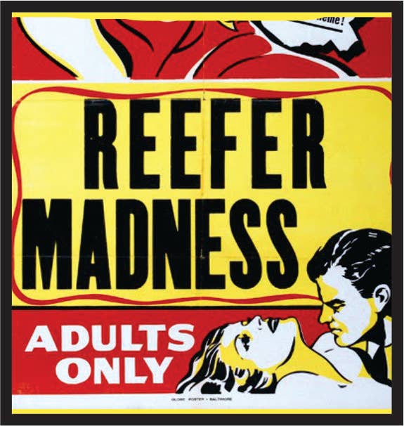 BMS BIZ - 3 Inch Cloth  Patch Reefer Madness Adults Only