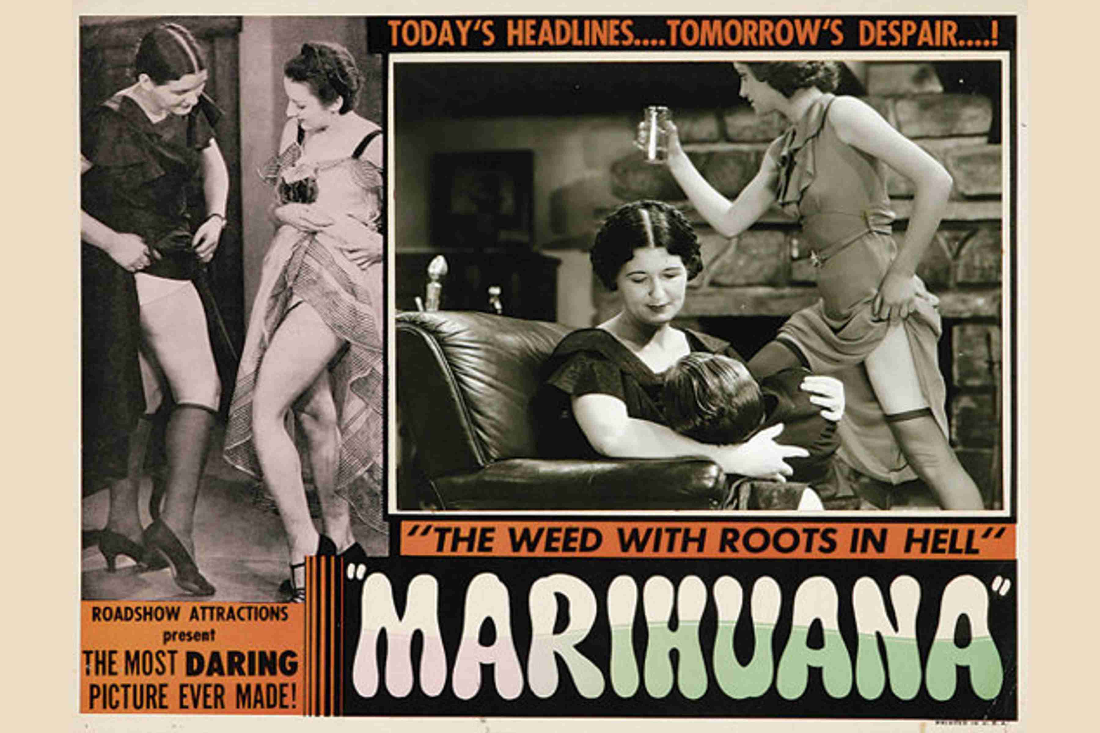 BMS BIZ - Marijuana The Movie 1935 Advertising Metal 8 x 12" Tin Sign