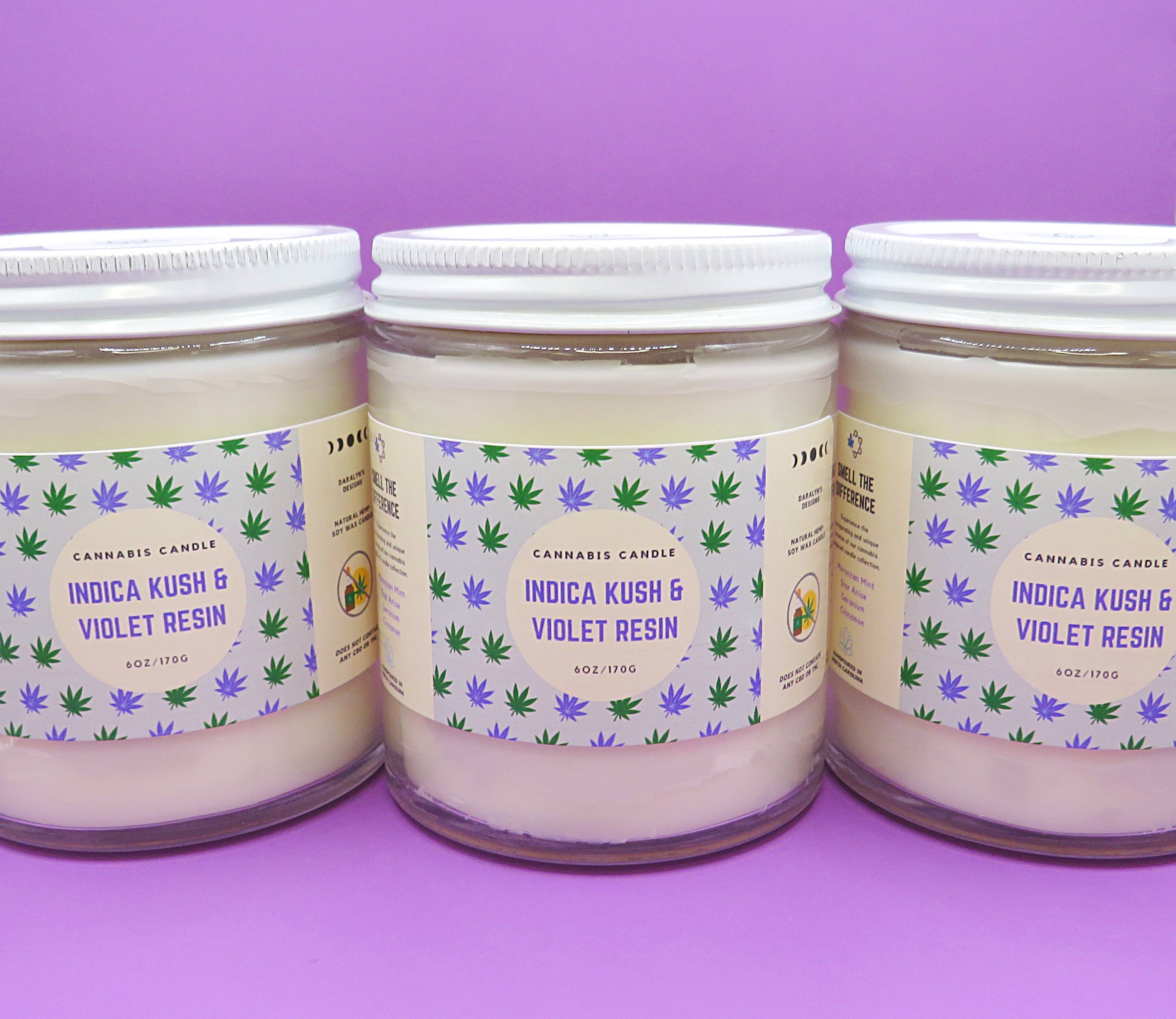 Cannabis Candle | 6oz | Hemp Wax