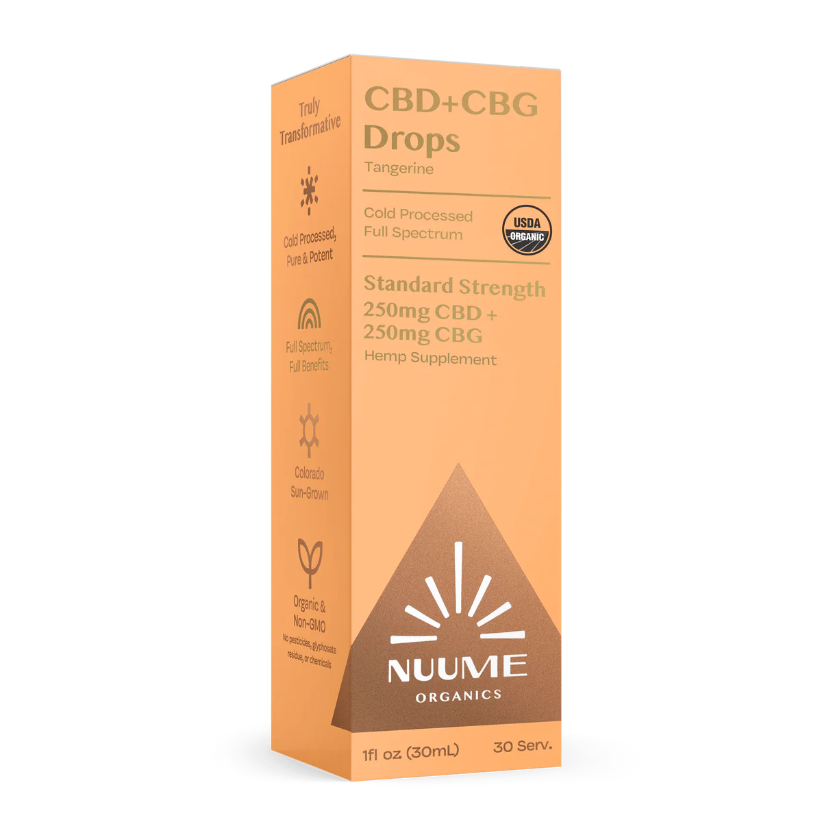 Nuume CBG+CBD Tangerine 500mg Full Spectrum Drops