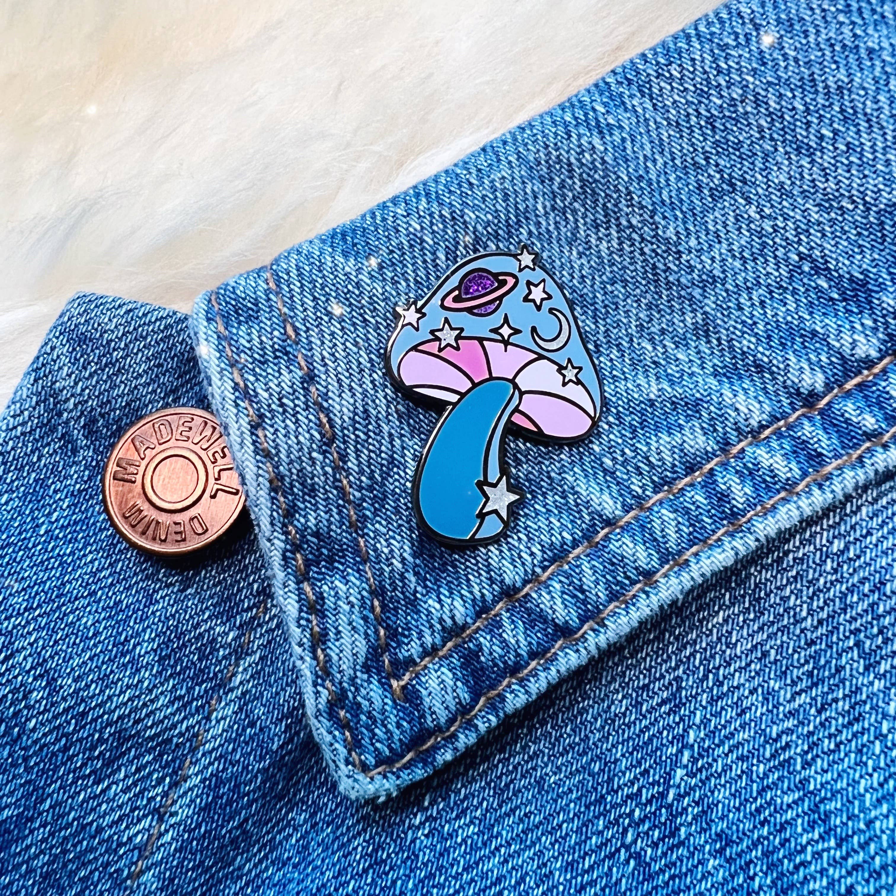 Cosmic Mushroom Enamel Pin
