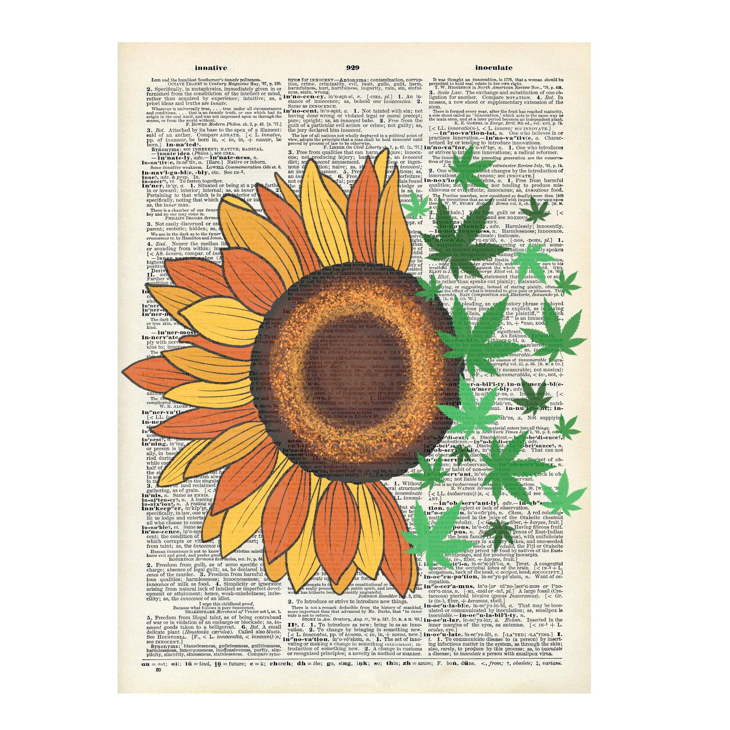 Crazilyhumbledesigns - 420 friendly, art , Vintage, Dictionary Prints