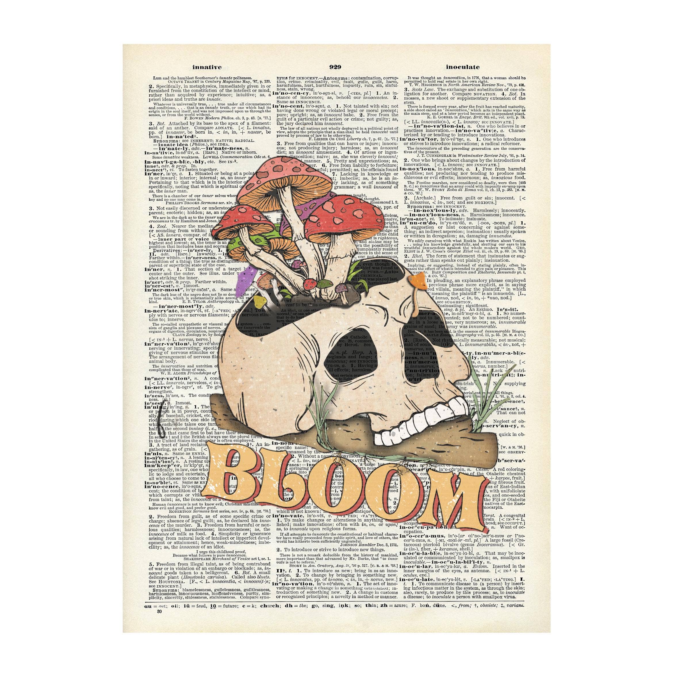 Crazilyhumbledesigns - Skeleton, 420 , art , Vintage, Dictionary Prints