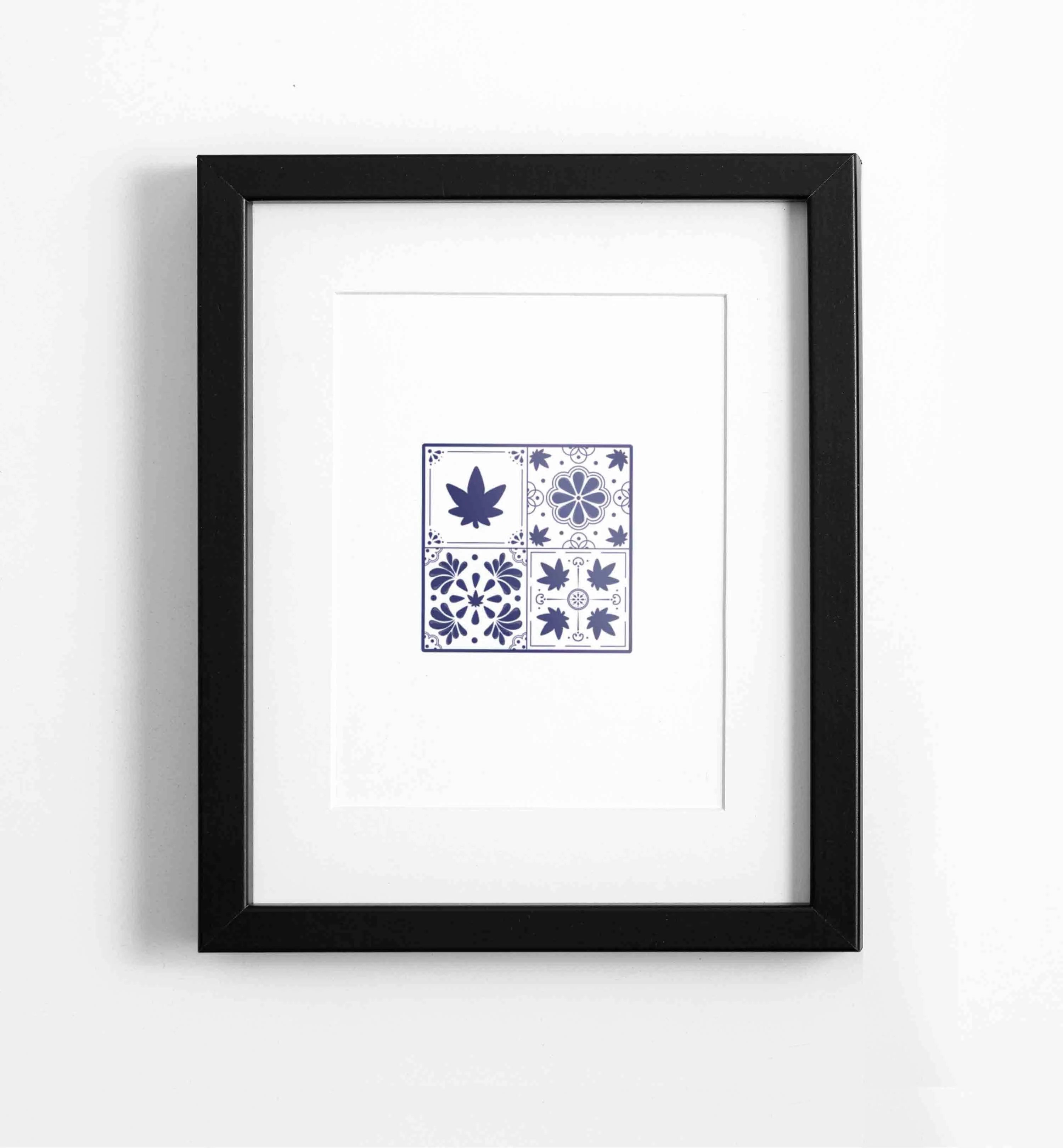 Cuatro - A Talavera inspired cannabis art print