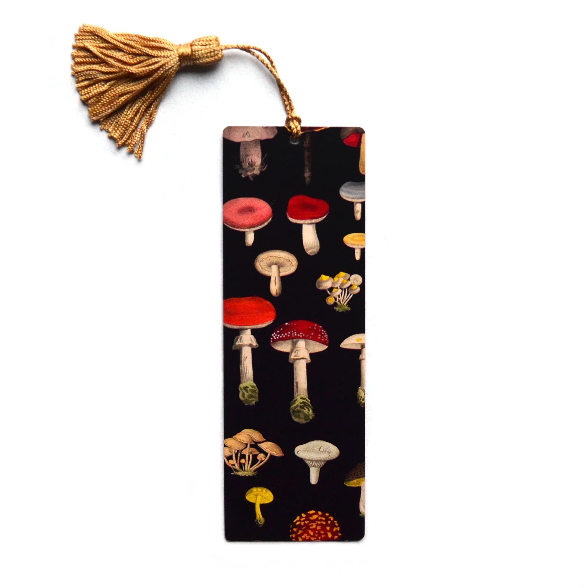 Curious Prints - Botanical Mushroom and Marbled Bookmark with Tassel - Image 2