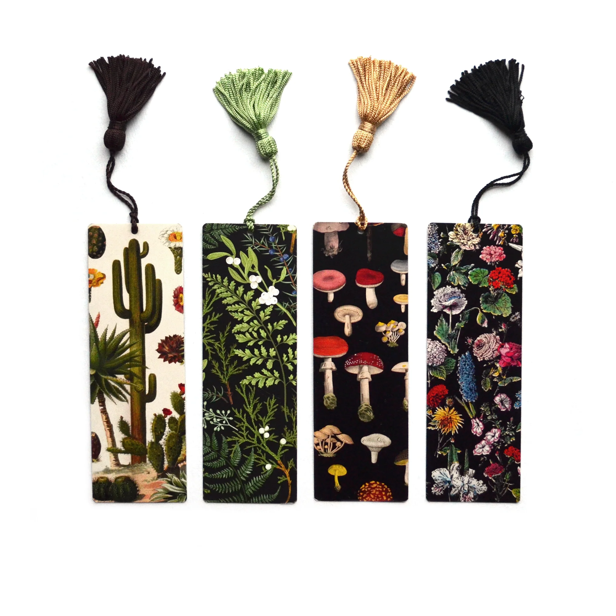 Curious Prints - Botanical Mushroom and Marbled Bookmark with Tassel - Image 4