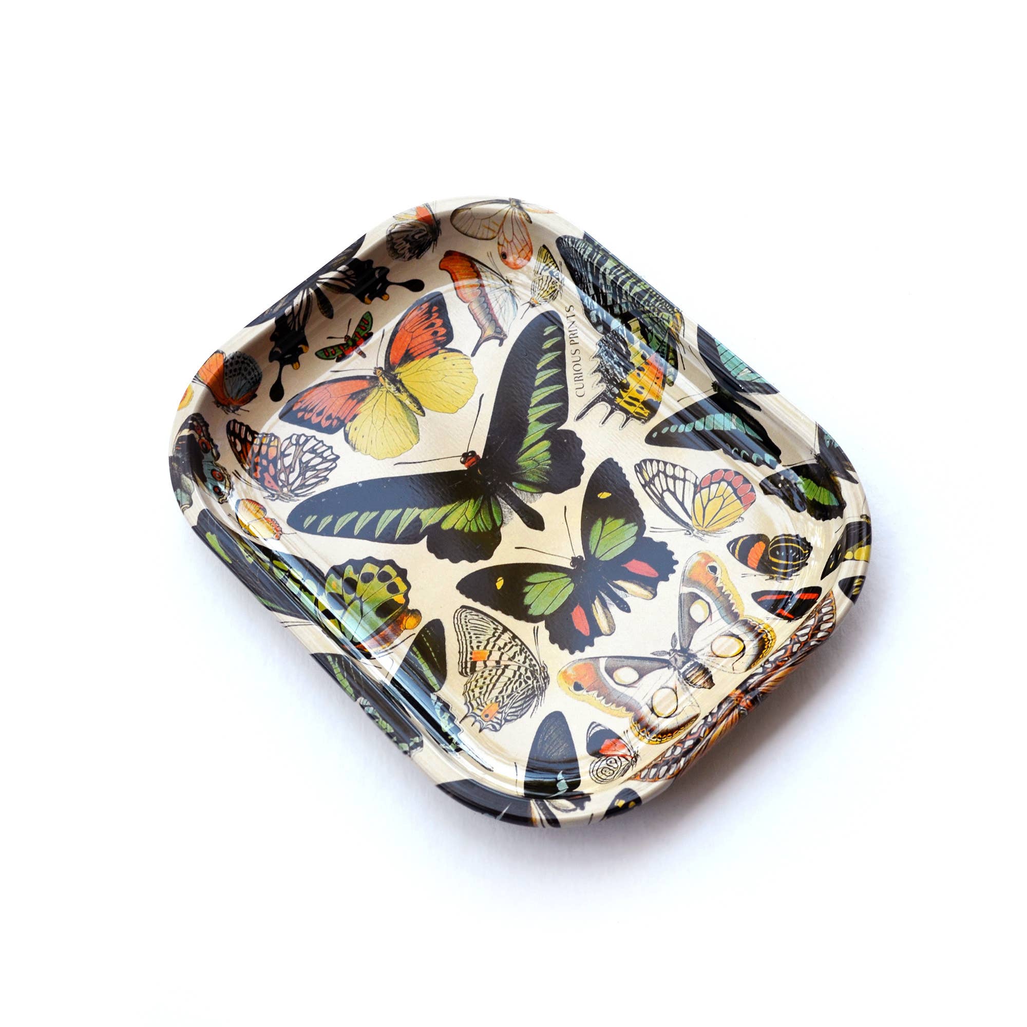 Curious Prints - Small Metal Butterfly 1 Tray / Vintage Butterflies Print - Image 2