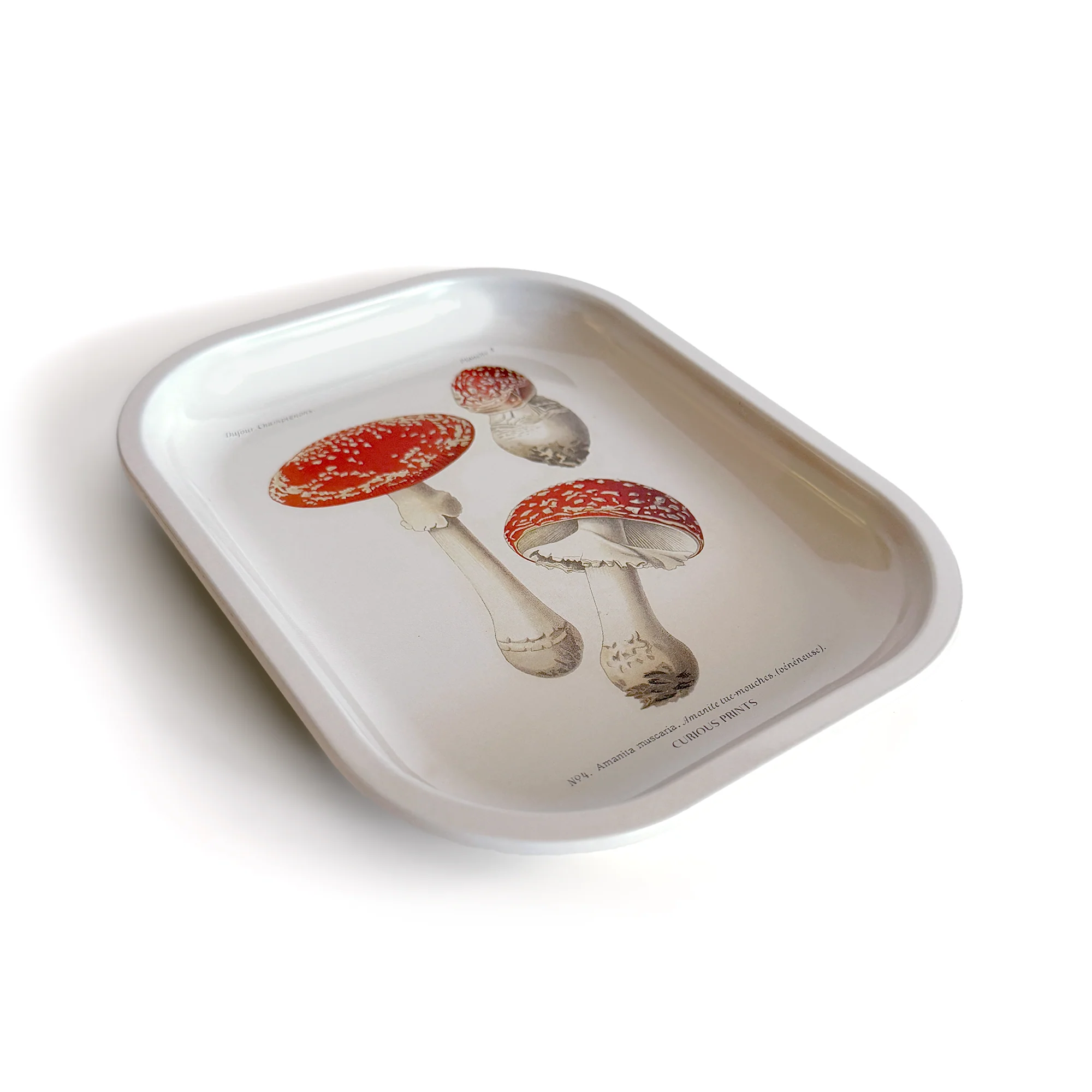Curious Prints - Small Metal Magic Mushroom Catchall Tray / Rolling Tray - Image 2