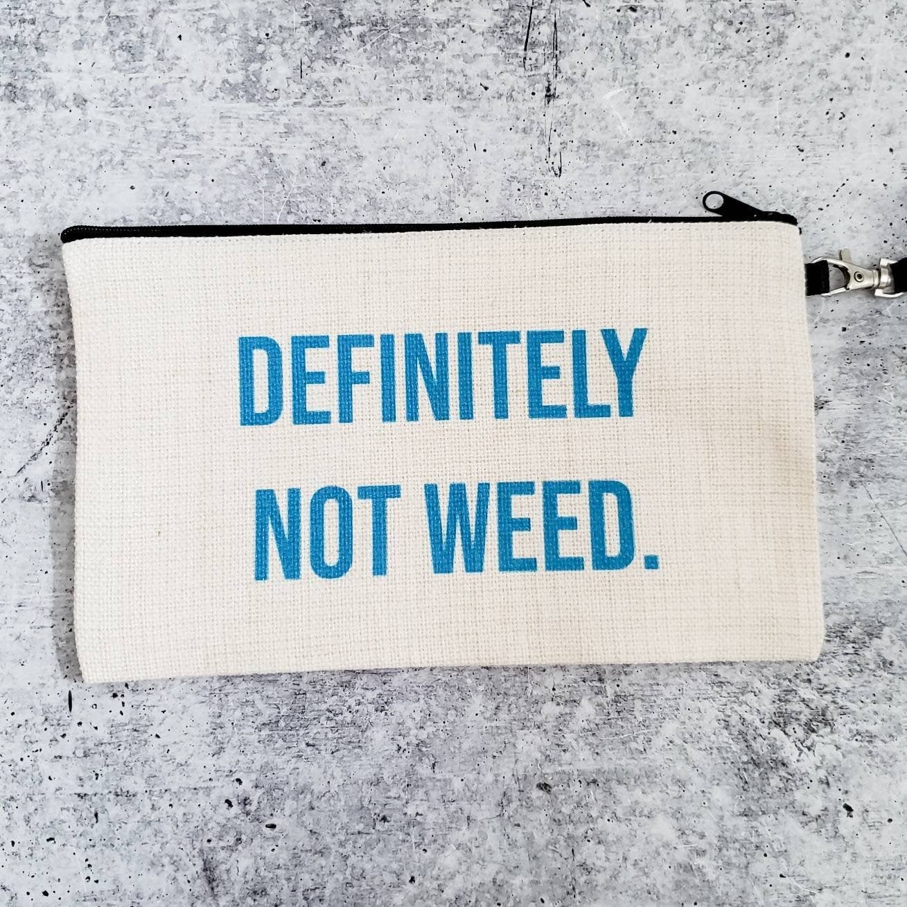 DEFINITELY NOT WEED Ladies' Wristlet Bag
