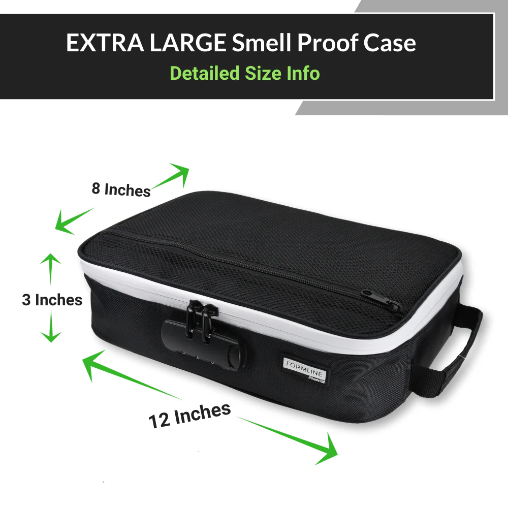Formline Smell Proof Bag with Lock - 12" x 8" x 3" Odor Proof Case - Image 3