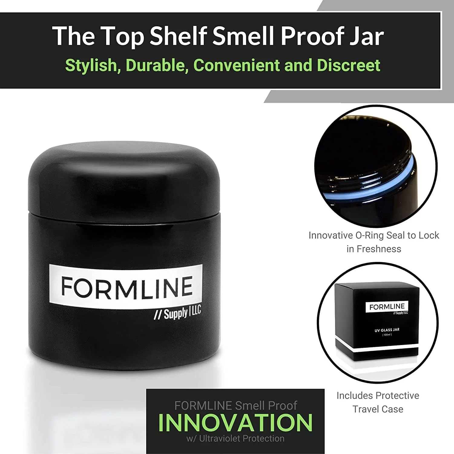 Formline Smell Proof Container - 100 ML Odor Proof Jar - Image 2