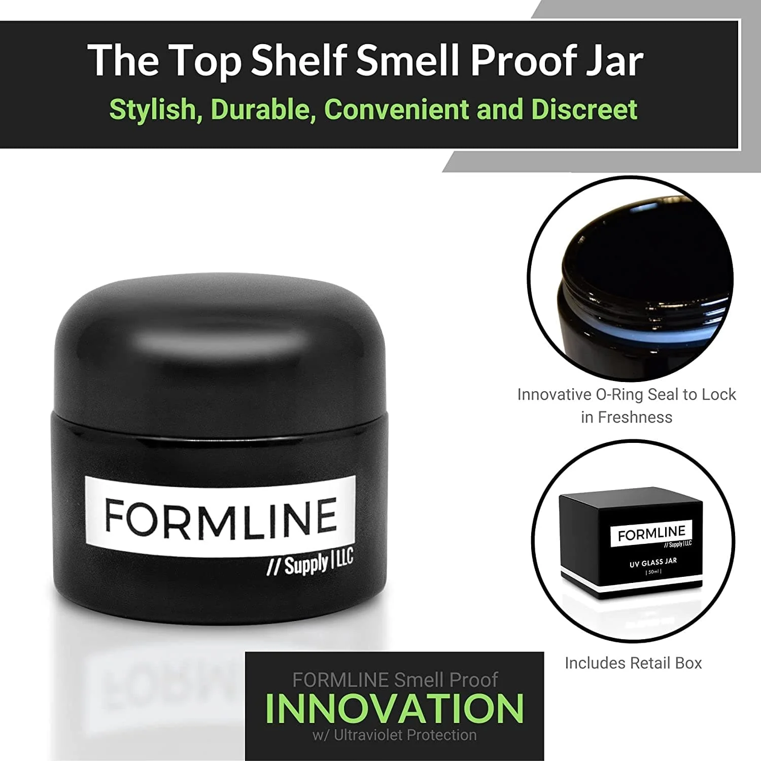 Formline Smell Proof Container - 50 ML Odor Proof Jar - Image 4