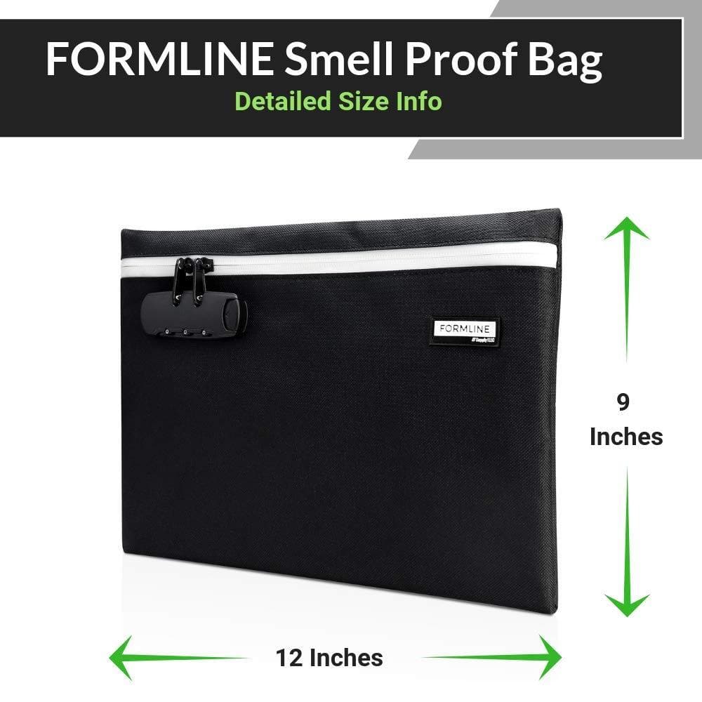 Formline Supply Large Smell Proof Bag with Combination Lock (12" x 9") - Image 5