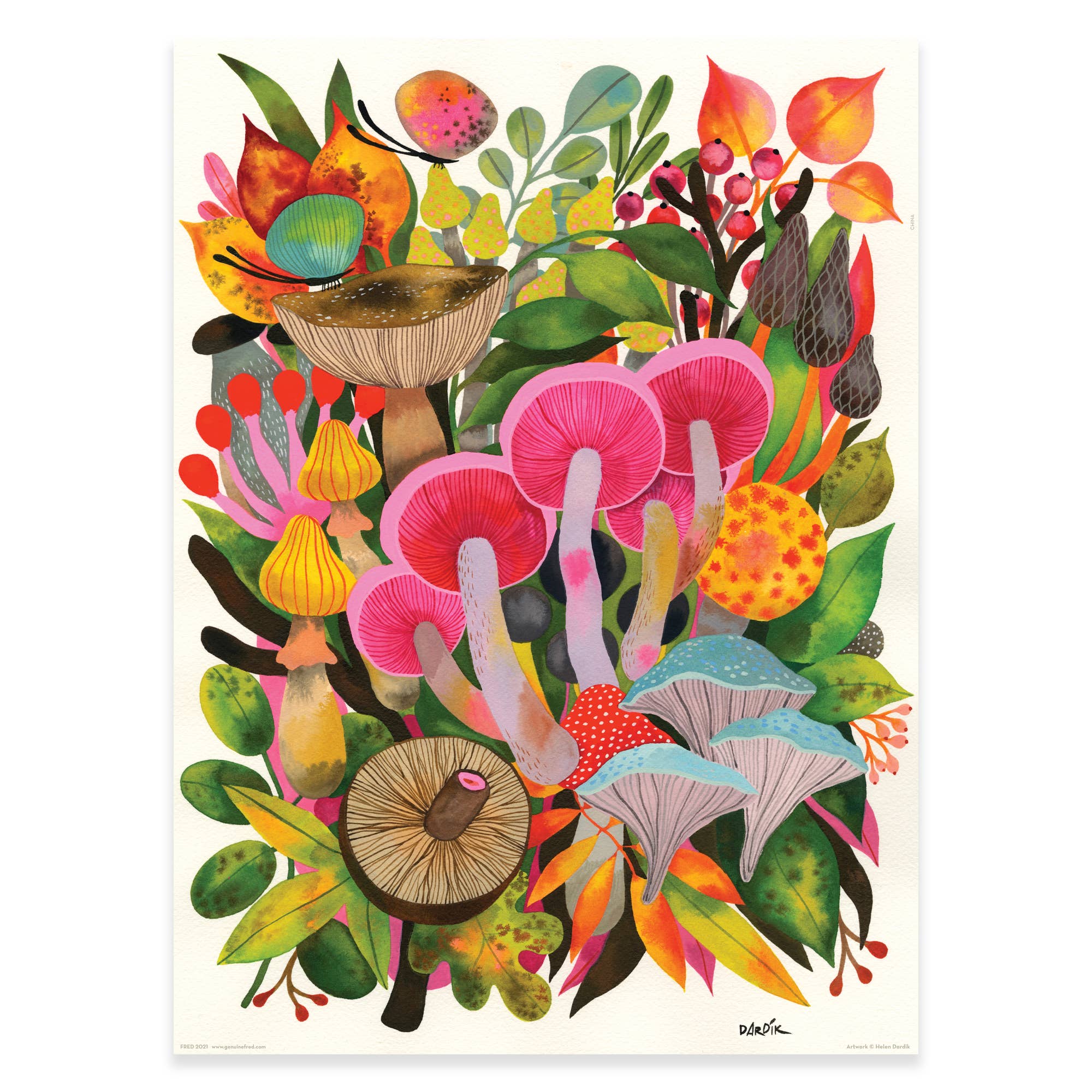 Fred & Friends - Puzzle 500 PC - Helen Dardik - Mushroom Toomuchery - Image 2