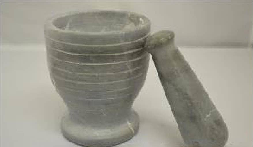 Gray Soapstone Mortar & Pestle 3'' X 3'' X 3.5''h