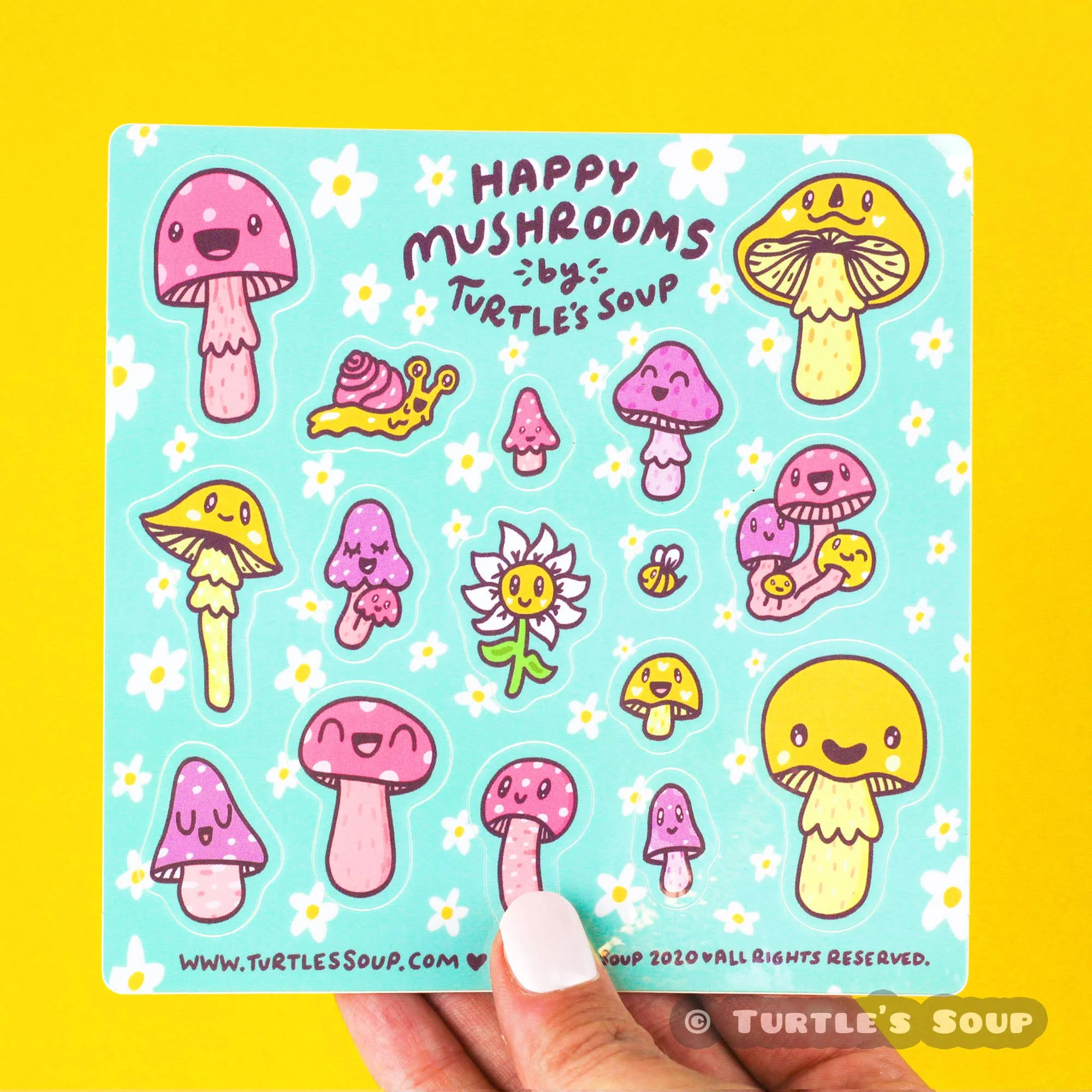 Happy Little Mushrooms Vinyl Sticker Sheet