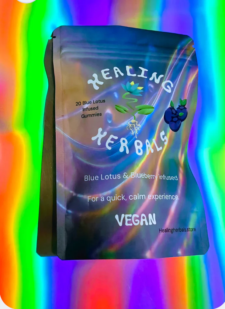 Healing Herbals - Blue berry Lotus, L-theanine & Gaba Gummies - Blueberry Flavor - Image 3