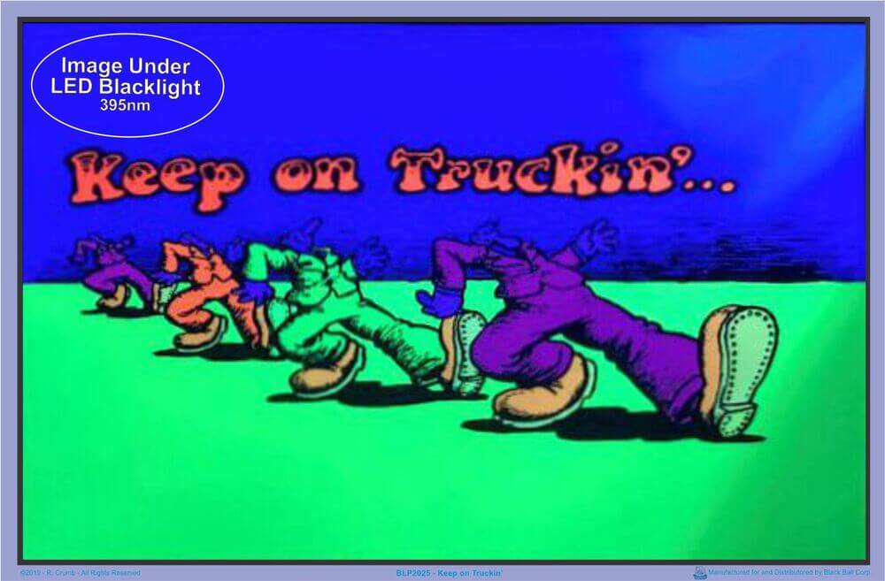 Keep on Truckin Flocked Blacklight Poster - Image 2