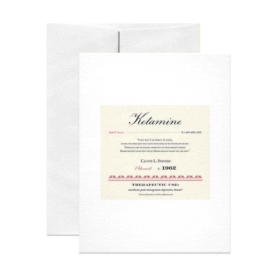 Ketamine Pharmacy Greeting Card