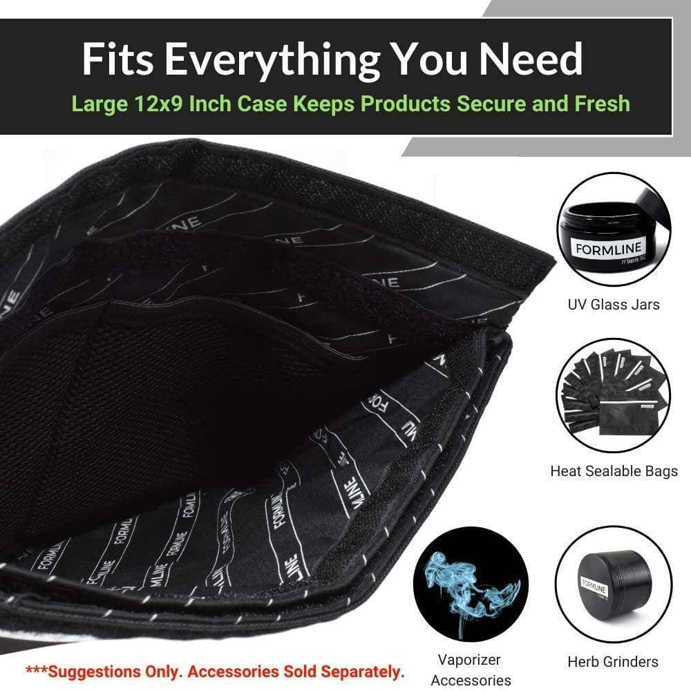 Large Smell Proof Bag (12 x 9 Inches) with Patent Pending 2X Activated Carbon Lining - Image 4