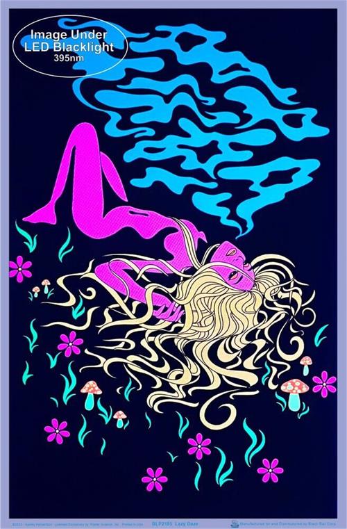 Lazy Daze Flocked Blacklight Poster - Image 2
