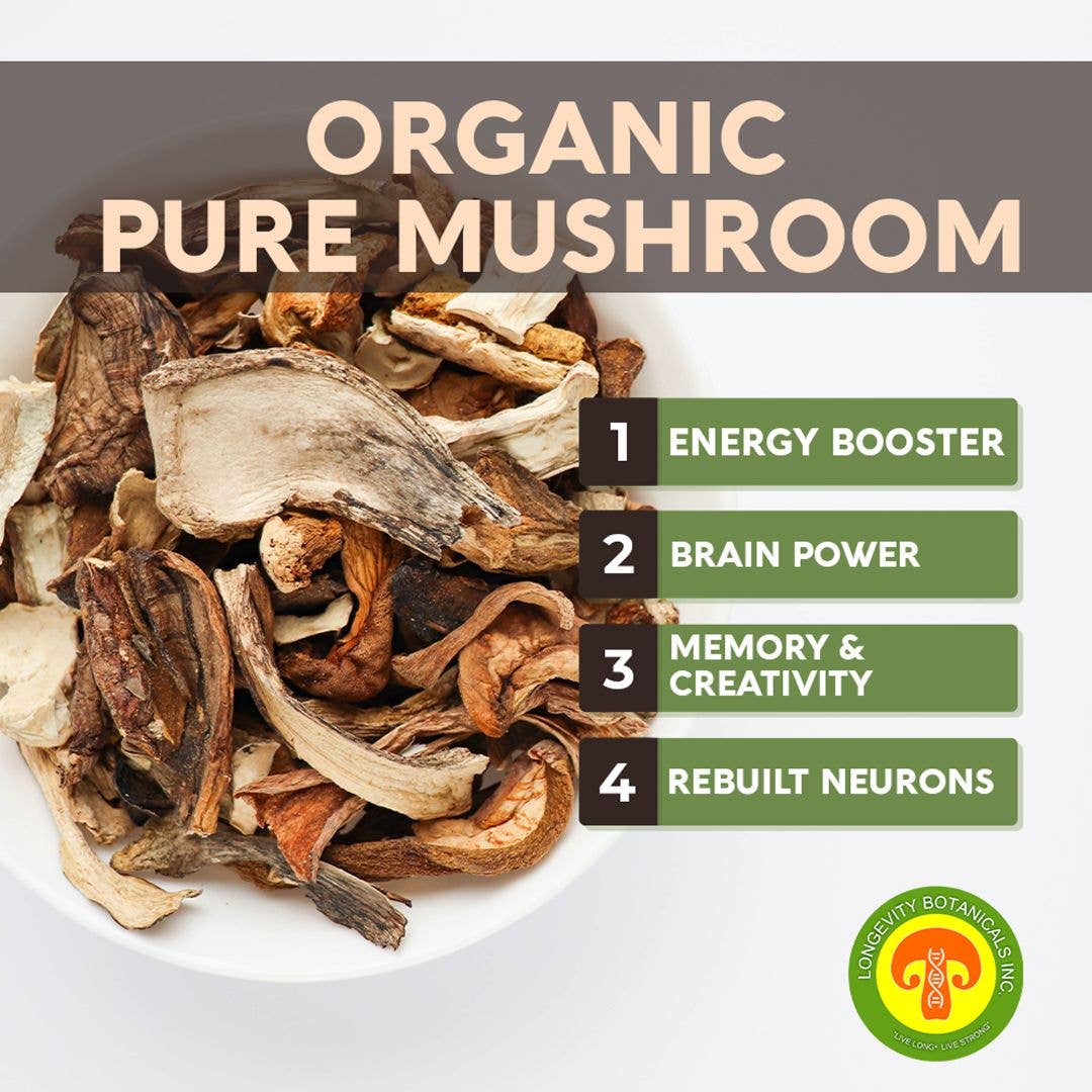 Longevity Botanicals - Organic Super Six Blend Mushroom Extract 90 Capsules - Image 5