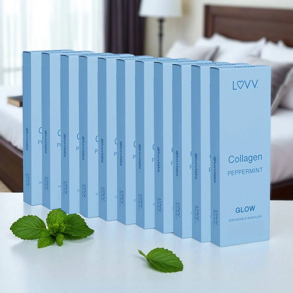LUVV Labs - 10 LUVV GLOW Collagen Infused Peppermint Flavored Inhealers - Image 3