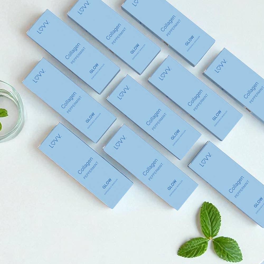 LUVV Labs - 10 LUVV GLOW Collagen Infused Peppermint Flavored Inhealers - Image 4