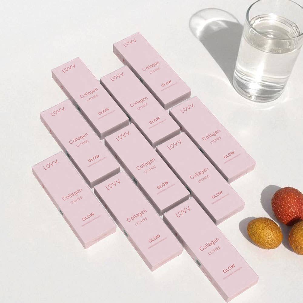 LUVV Labs - LUVV GLOW Collagen Infused Lychee Flavored Diffusers - 10-Pk - Image 2
