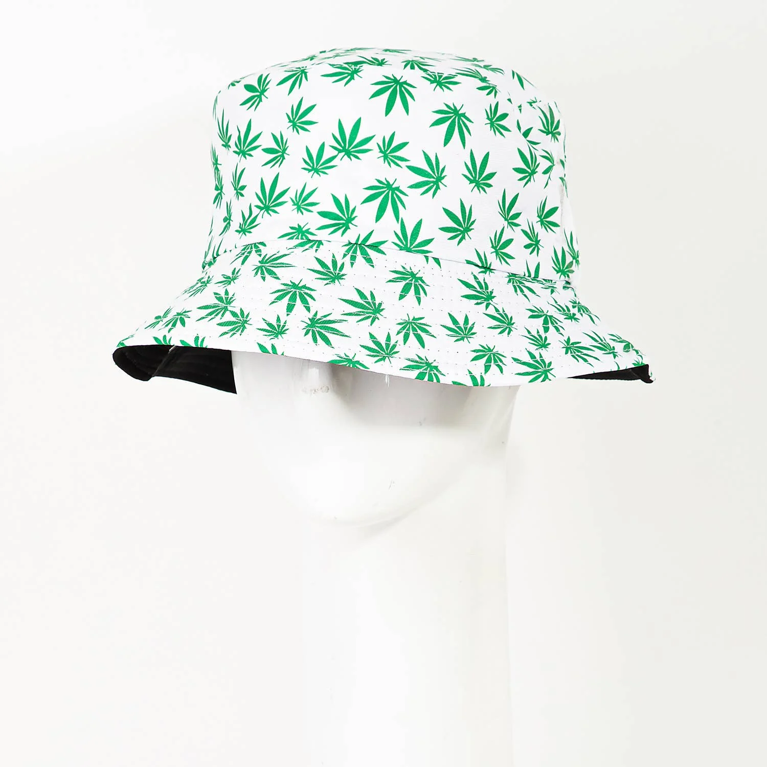 Mini Weed Leafs Print Bucket Hat