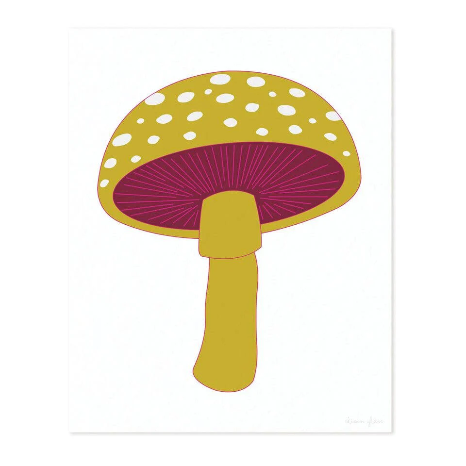 Mushroom in Pink Art Print
