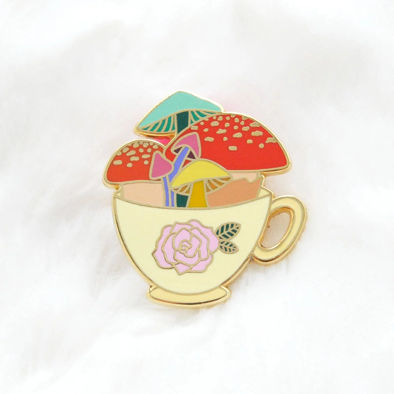 Mushroom Tea Enamel Pin
