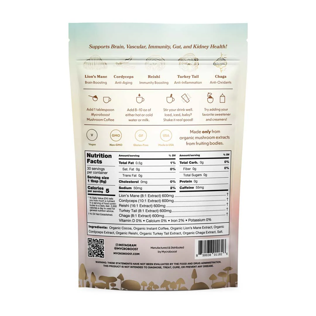 Mycroboost - Gourmet Mushroom Coffee - 30 servings - Image 2