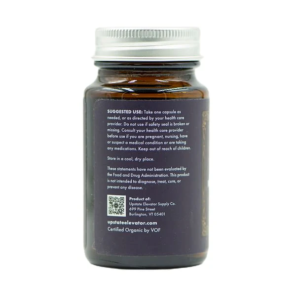 Upstate Elevator Supply Co. - Organic Full Spectrum Raw CBDA+CBD Capsules 100mg - 30 ct - Image 2