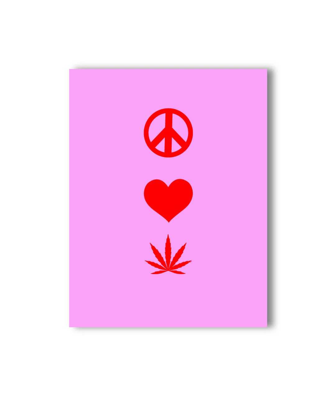Peace Love Naughty Card