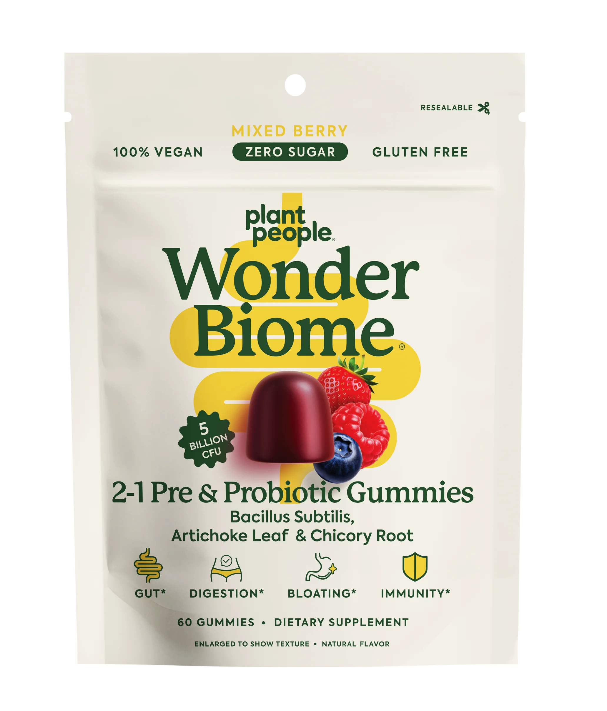 Plant People - WonderBiome 2-1 Pre and Probiotic Gummies - Image 2
