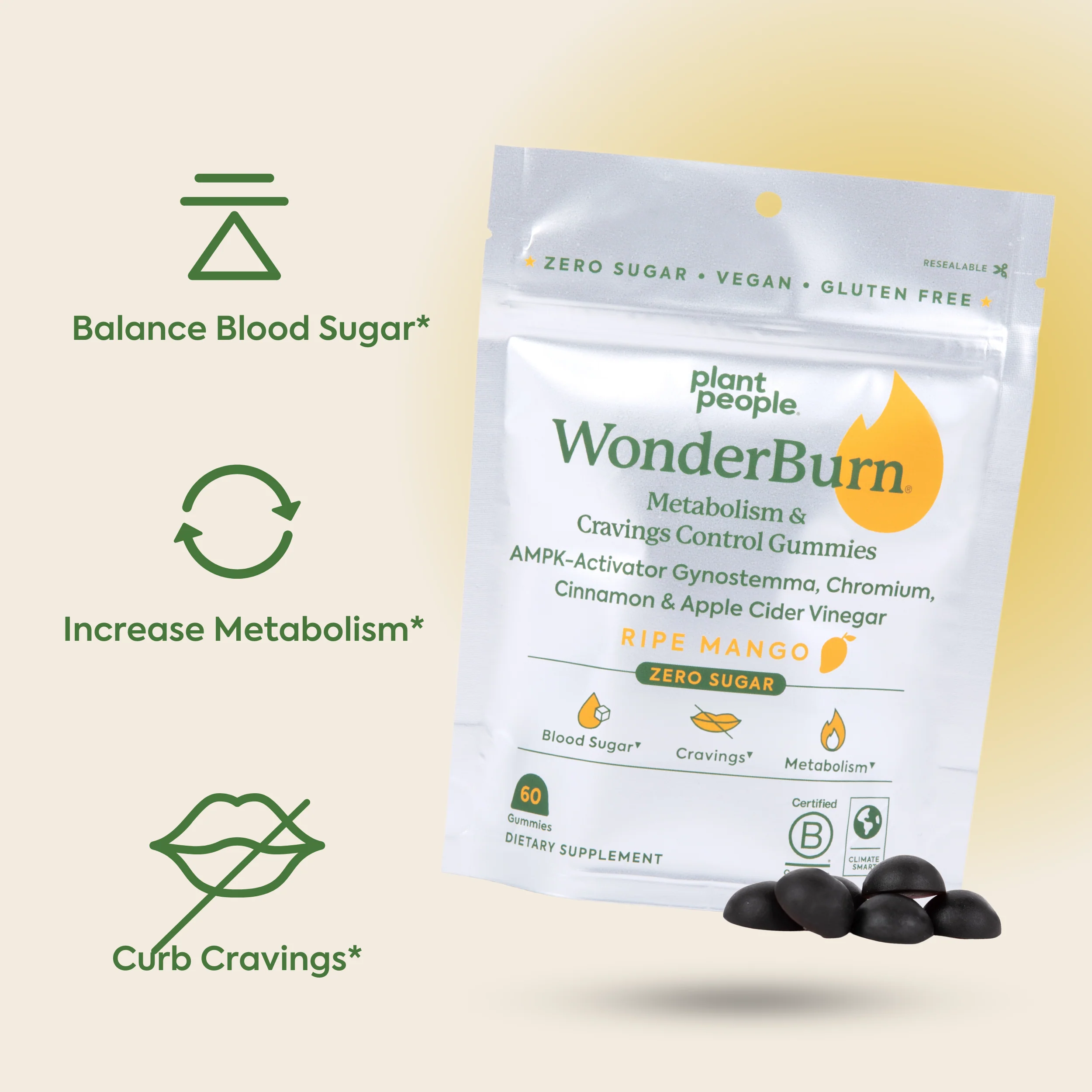 Plant People - WonderBurn - Metabolism & Cravings Control Gummies - Image 2