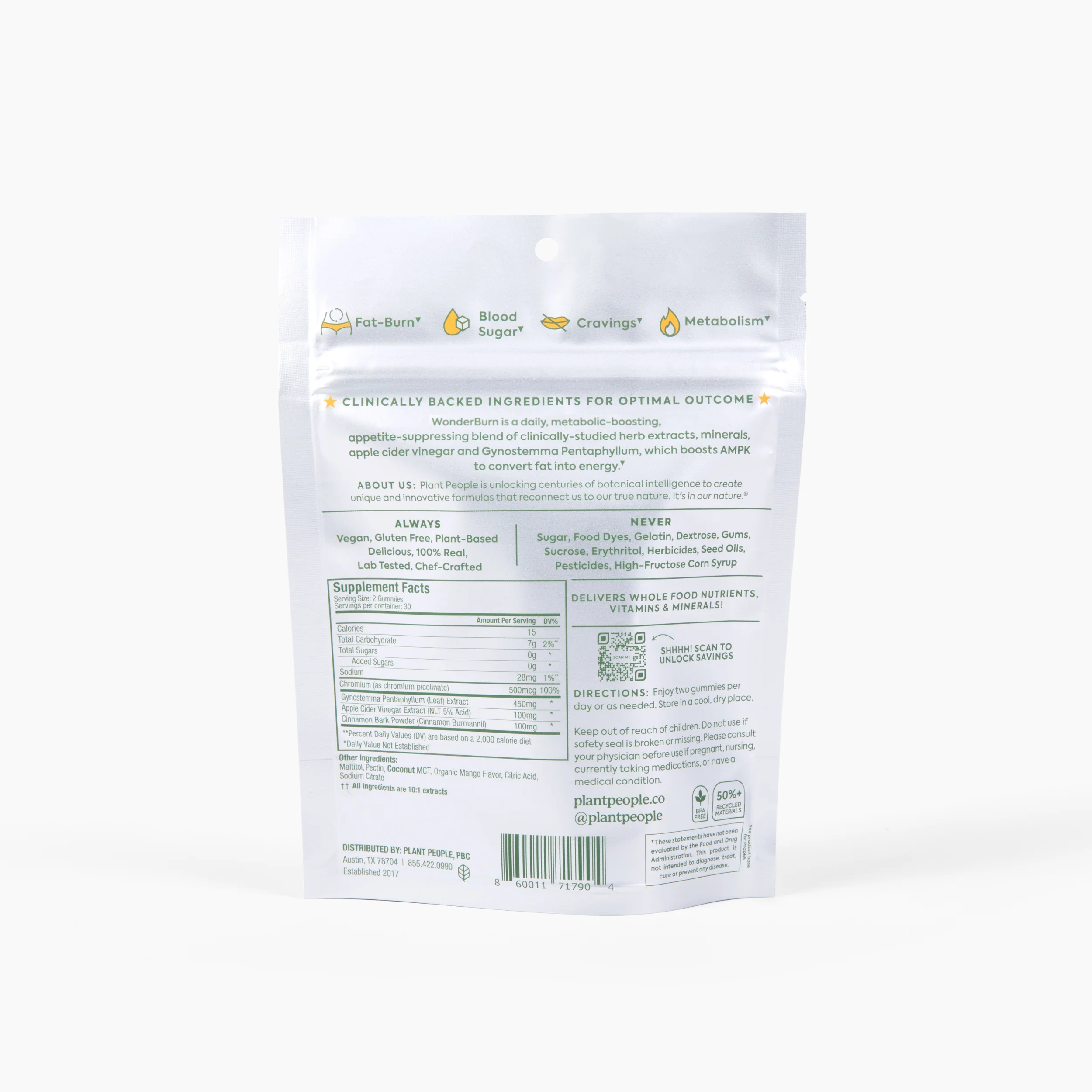 Plant People - WonderBurn - Metabolism & Cravings Control Gummies - Image 4
