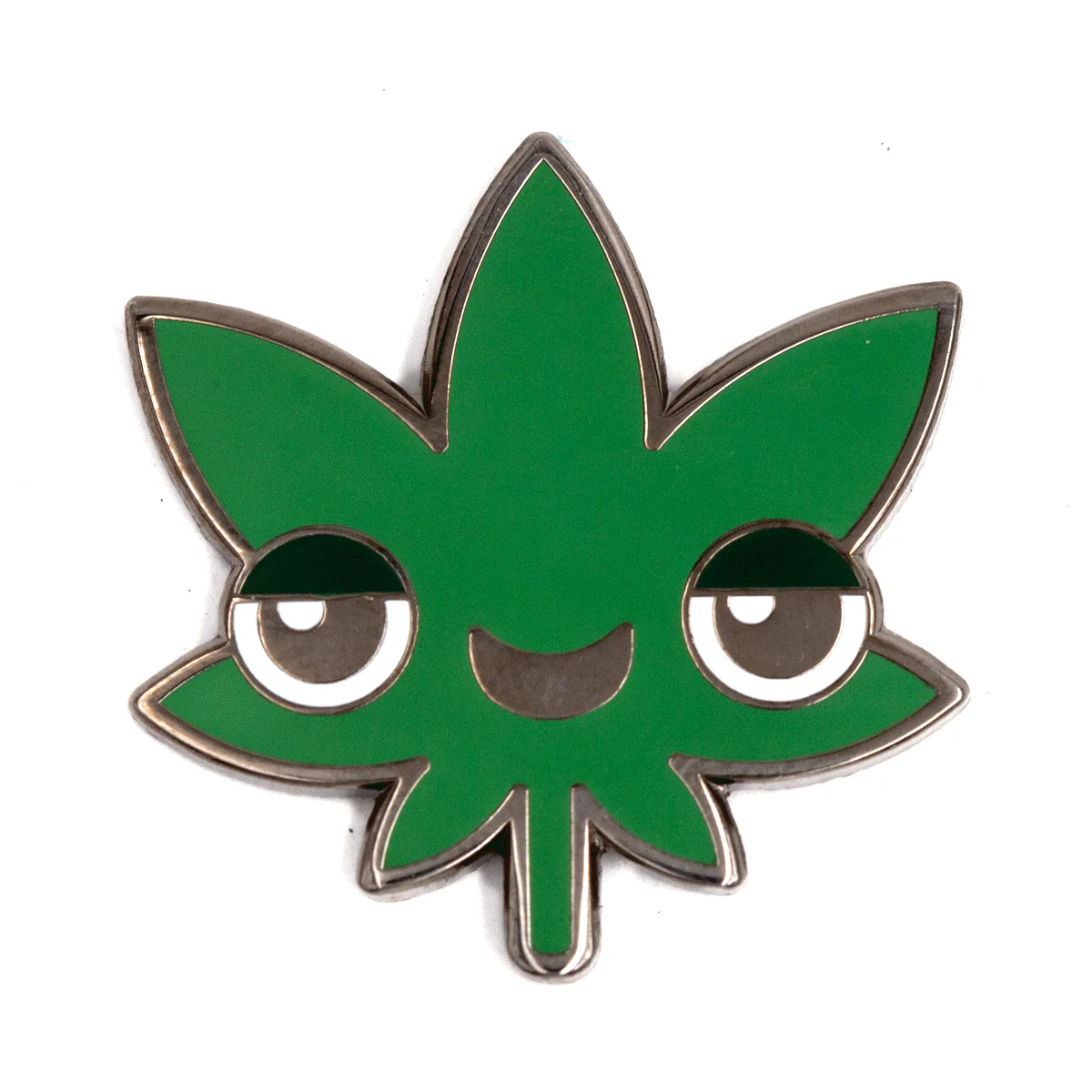 Pot Leaf Face Enamel Pin