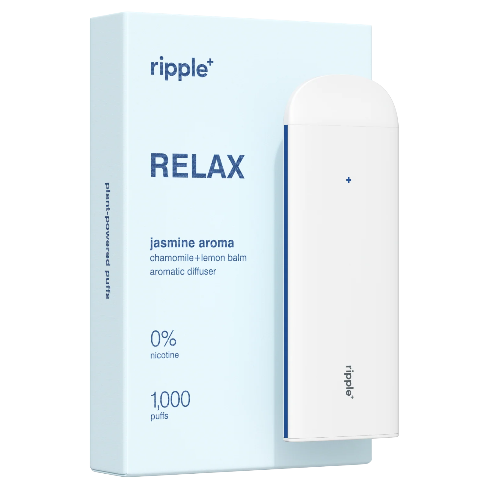 Ripple+ Relax - Jasmine Zero Nicotine Diffuser - 1,000 Puffs: 40g