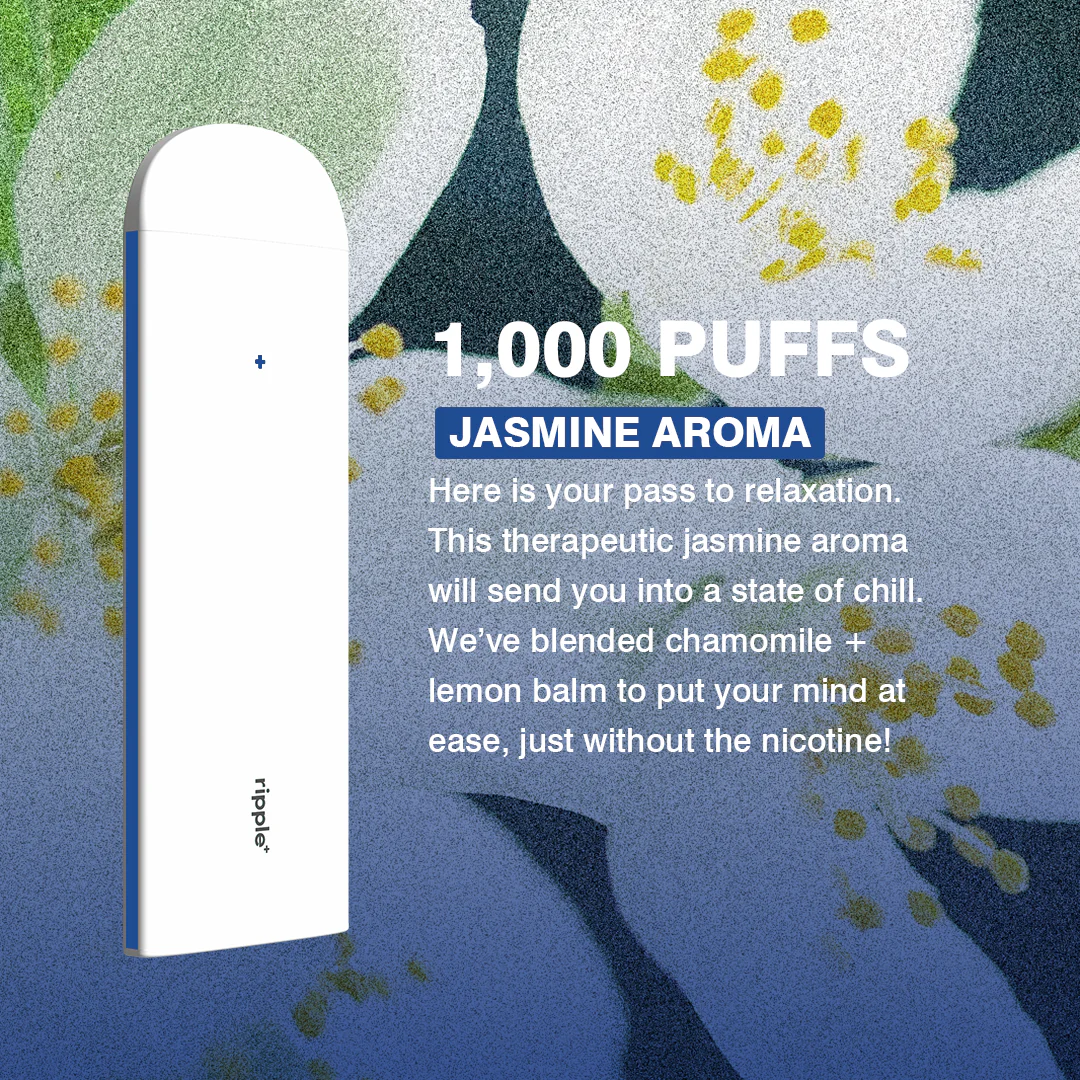 Ripple+ Relax - Jasmine Zero Nicotine Diffuser - 1,000 Puffs: 40g - Image 2