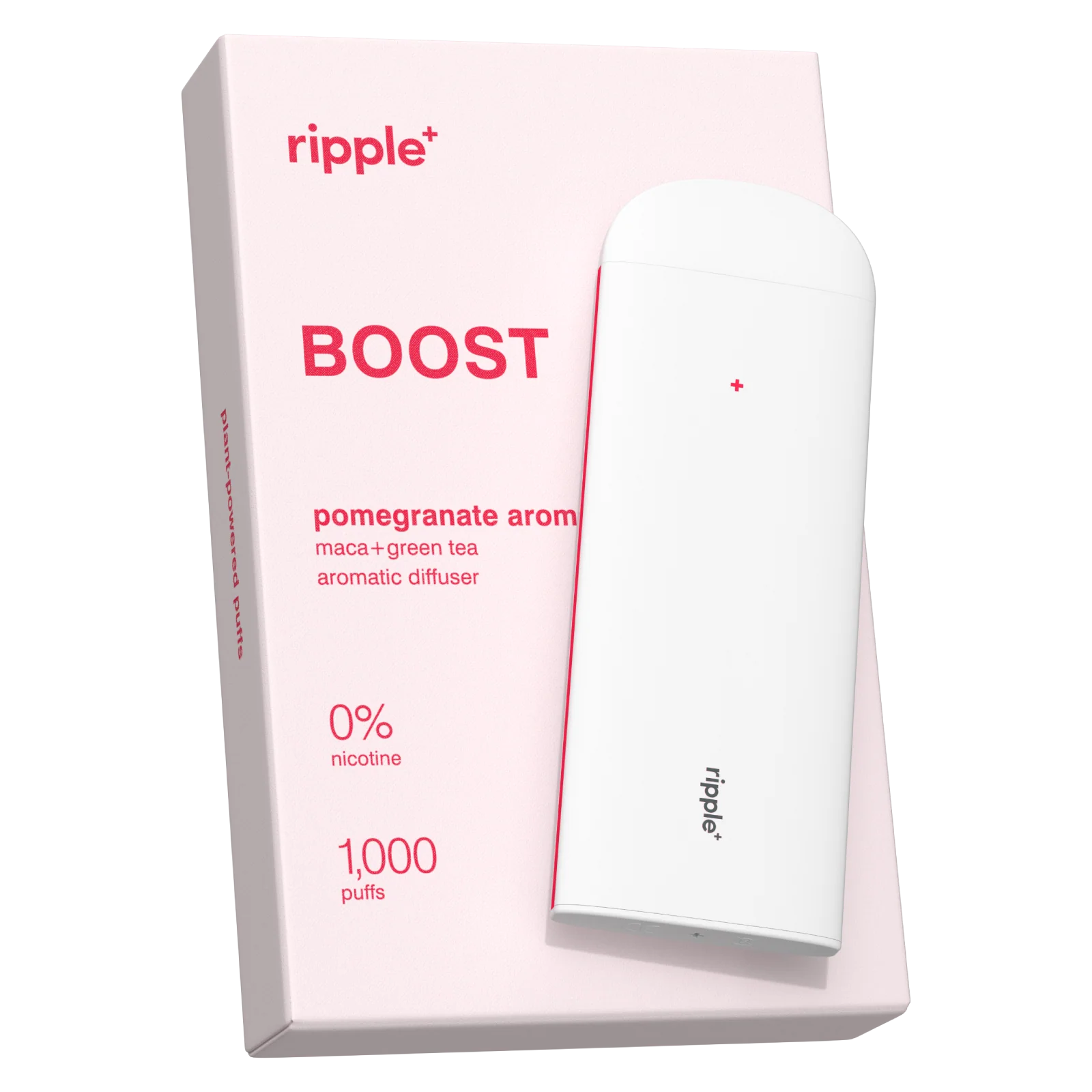 Ripple+ Boost - Pomegranate Zero Nicotine Diffuser- 1,000 Puffs: 40g
