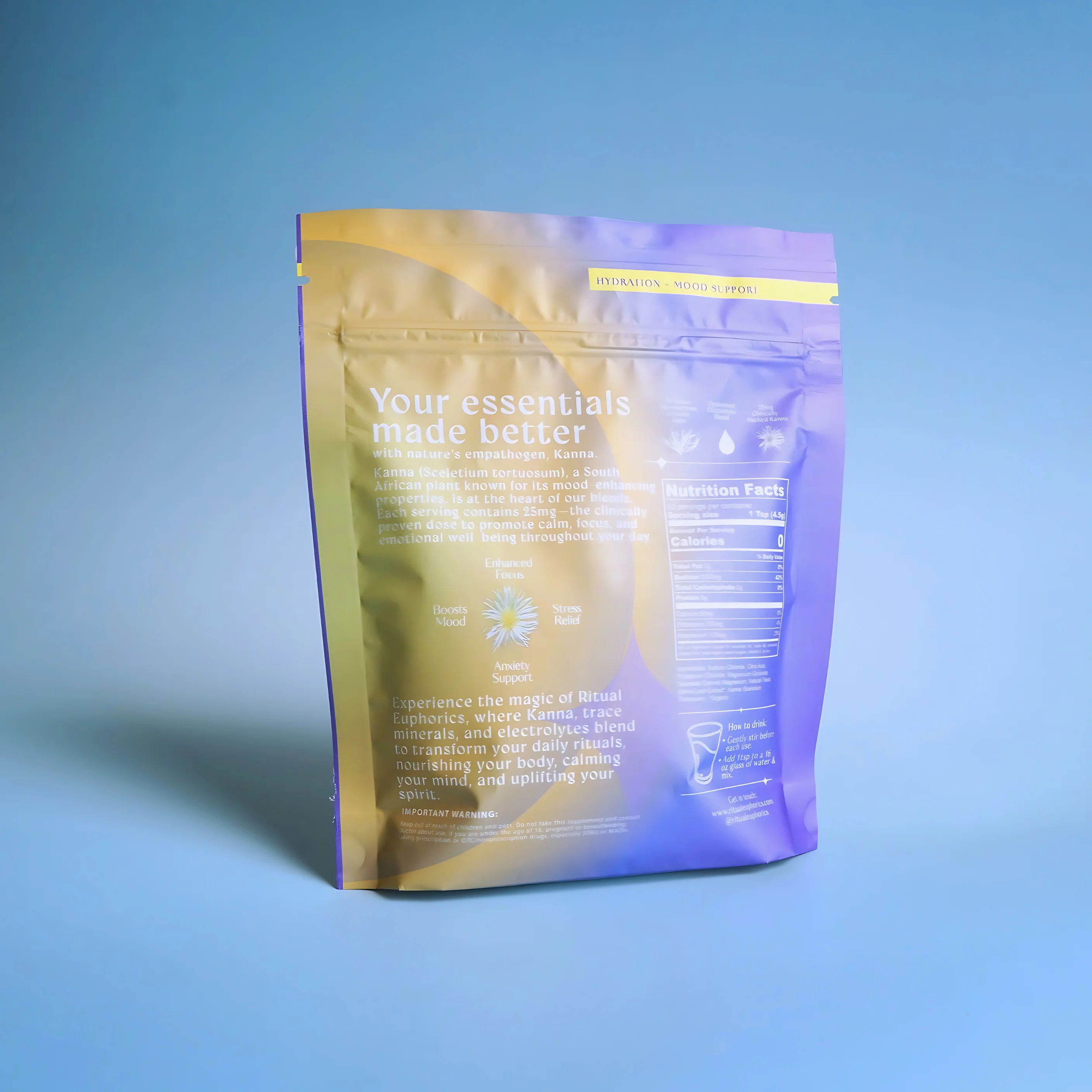 Ritual Euphorics - 40 Servings of Kanna Electrolyte Blend - Lemon