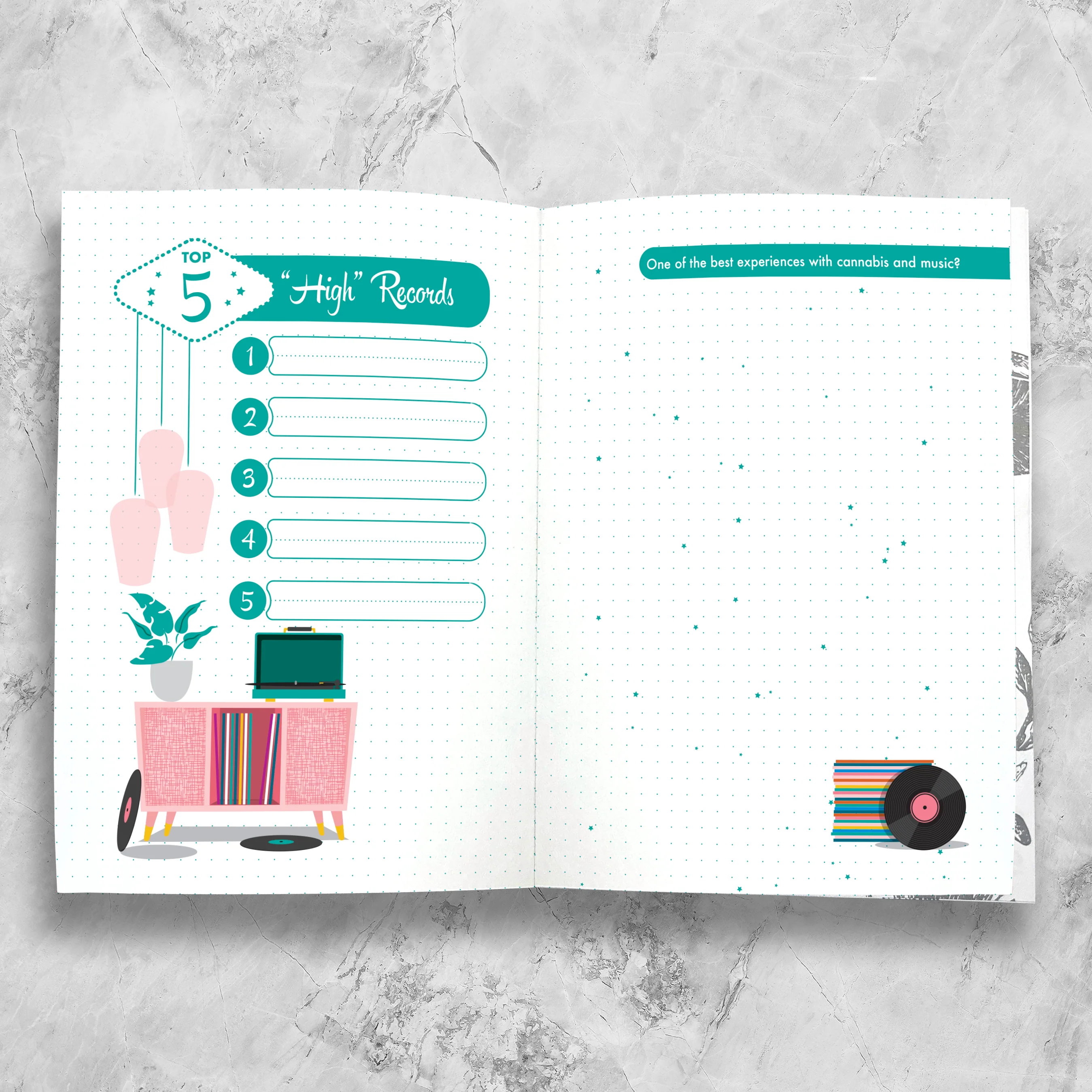 Set And Setting Stationery - Cannabis / CBD Journal 100pg Log: (Sage and Green) - Image 10