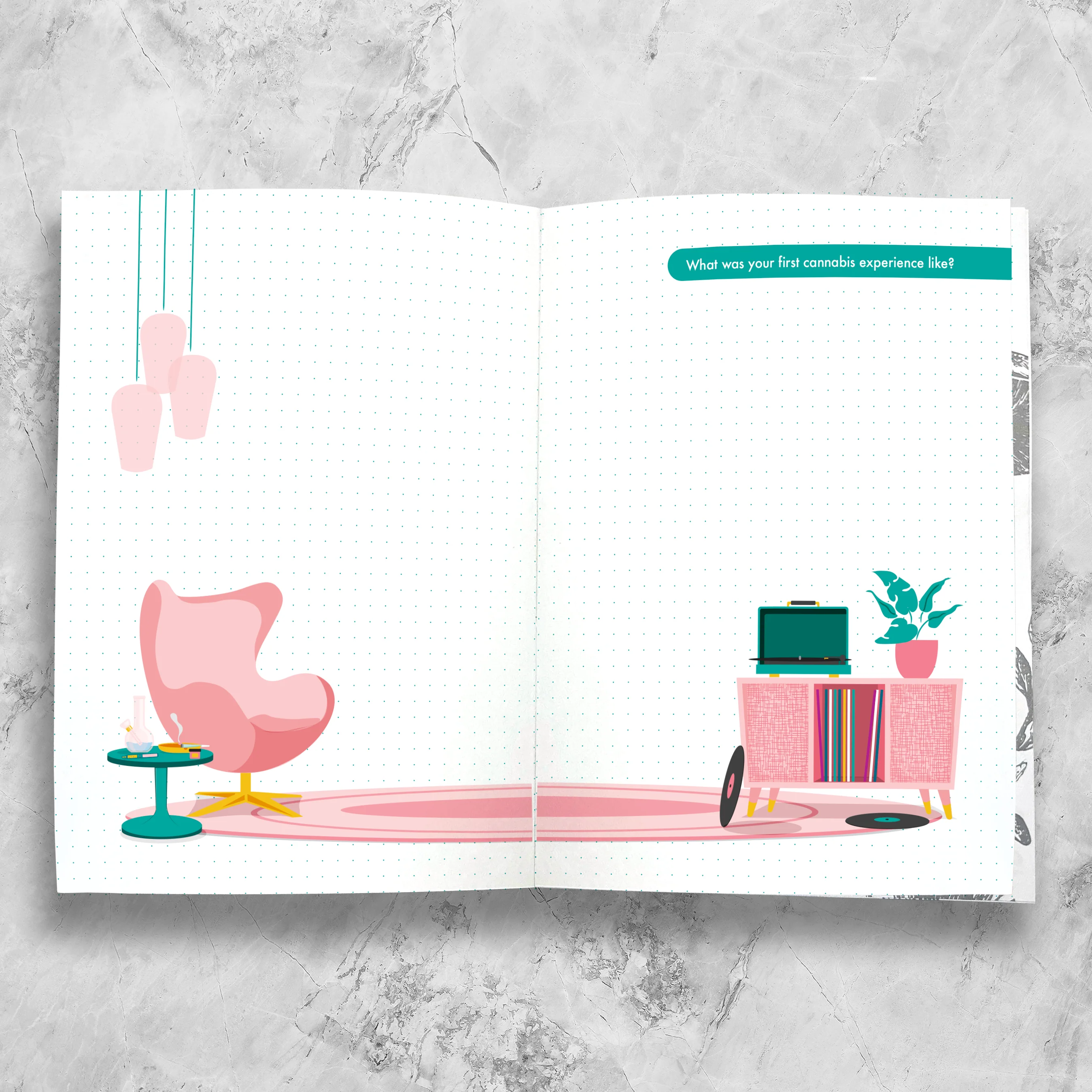 Set And Setting Stationery - Cannabis / CBD Journal 100pg Log: (Sage and Green) - Image 8