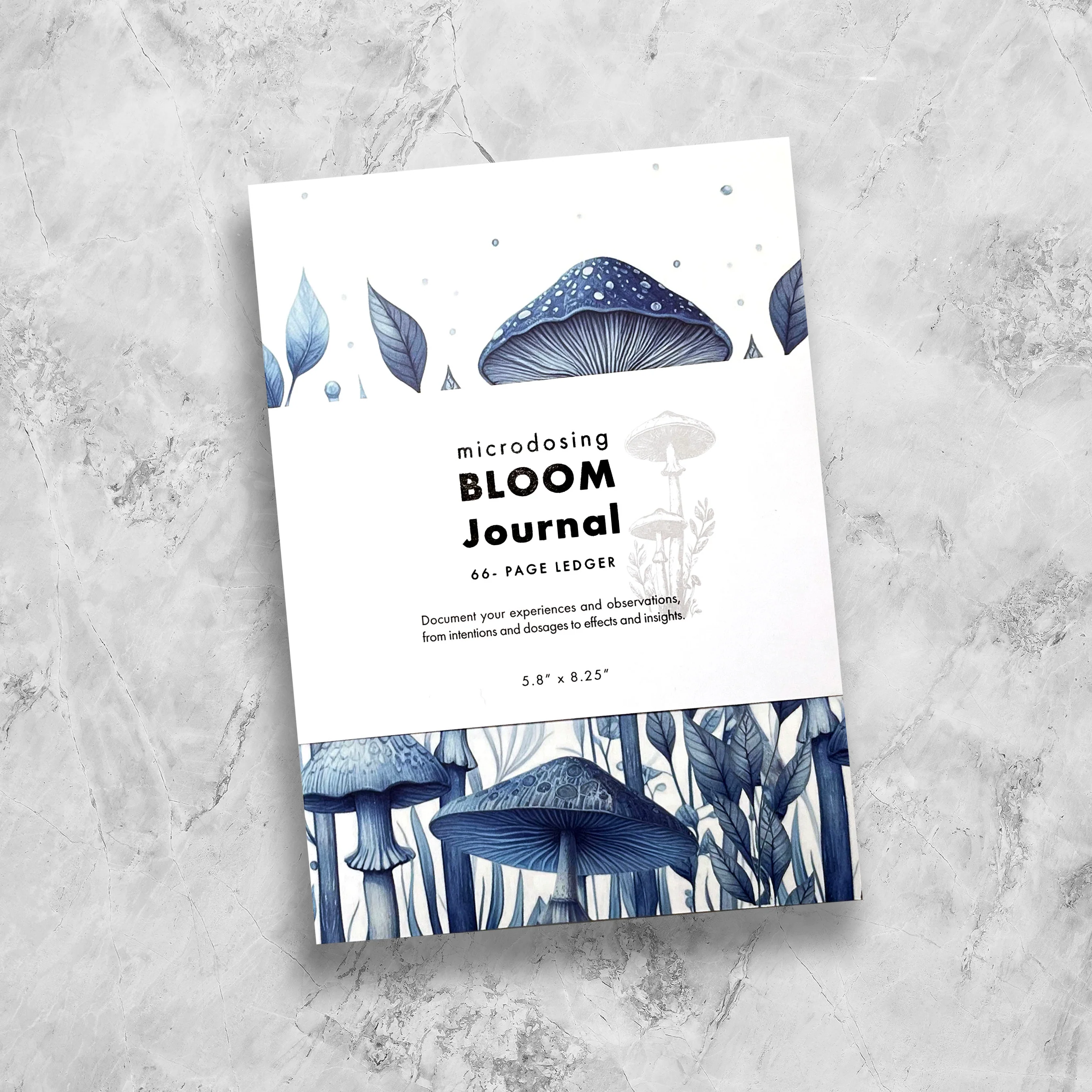 Set And Setting Stationery - Micro-dosing Bloom Journal: Blue Shrooms